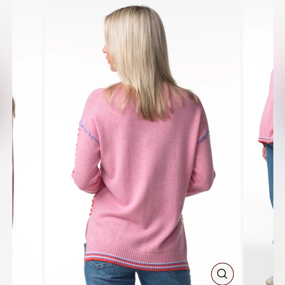 ZAKET & PLOVER
WHIP STITCH SWEATER - FLAMINGO - Picture 6 of 8